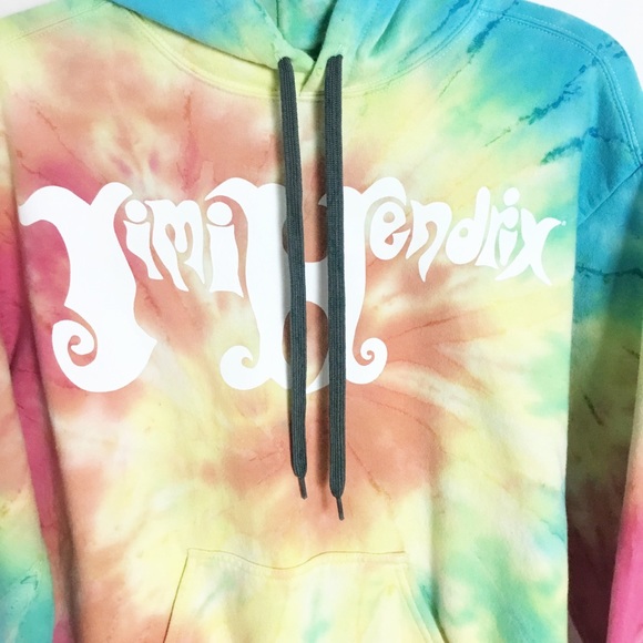 Authentic Jimi Hendrix Tie Dye Hoodie Womens M - Picture 2 of 4